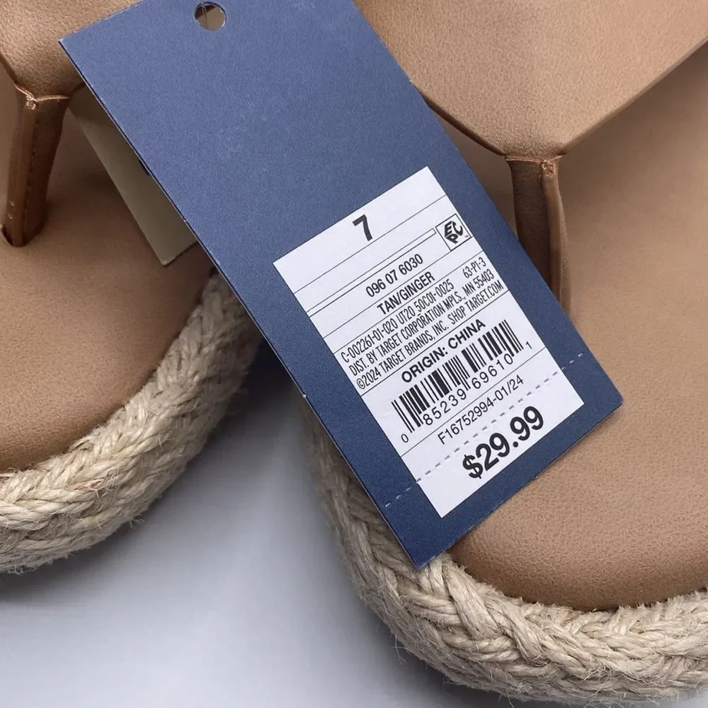 Women's Ginger Espadrille Sandals with Memory Foam Insole - Universal Thread Tan